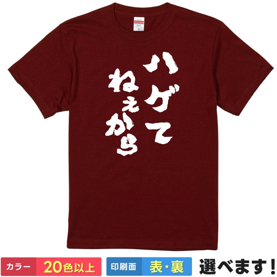 Rakuten - おもしろTシャツ ハゲてねぇから メンズ レディース プレゼント 無地 自虐 禿 自虐ネタ ユーモア ティーシャツ ギフト 誕生日 送別会 忘年会 父の日 母の日 景品 クリスマス
