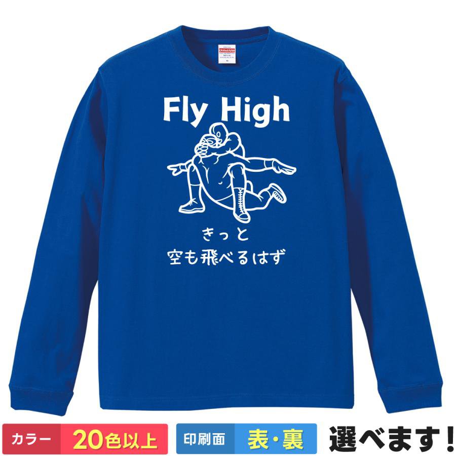 おもしろTシャツ きっと空も飛べるはず メンズ レディース プレゼント 無地 プロレス