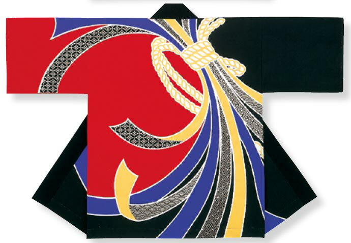 大人用 特大法被 熨斗(のし) 赤・黒 [納得楽天価格 通販 オリジナル ハッピ 半纏 半天 はんてん 祭り ..