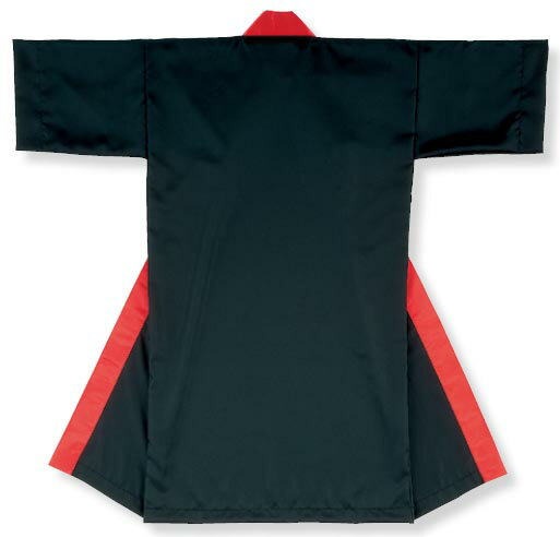 大人用 無地長法被(本体黒/衿赤) [納得楽天価格 通販 オリジナル ハッピ 半纏 半天 はんてん 祭り 祭り衣装 お祭り用品 イベント 文化祭 学園祭]