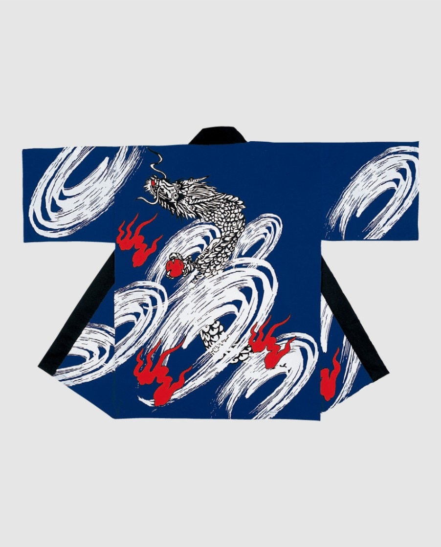 Rakuten - 大人法被【お取り寄せ5営業日程度】龍 [納得楽天価格 通販 オリジナル ハッピ 半纏 半天 はんてん 祭り 祭り衣装 お祭り用品 イベント 文化祭 学園祭]