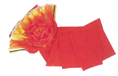 扇獅子 (赤) [ 小道具 日本舞踊 日舞 踊り ]