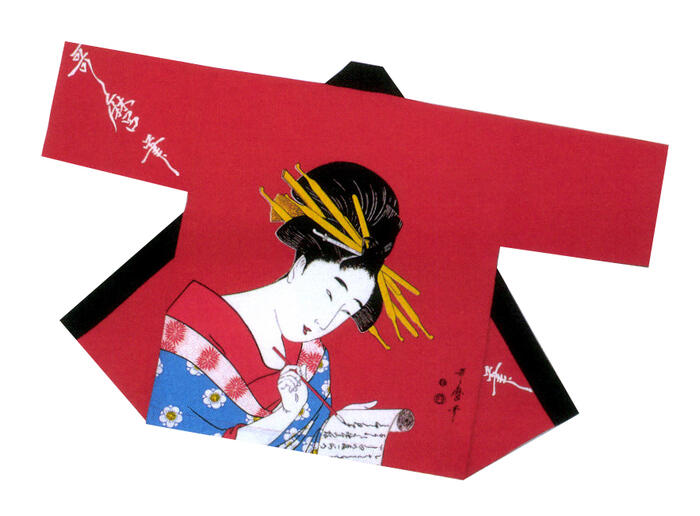 本格反応染　日本の歳時記のハッピ　綿100%　お祭りに最適な反応染ハッピ　日焼けはしますが永年使用目..