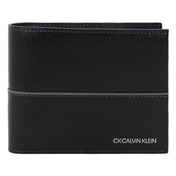 カルバン・クライン 二つ折り財布 メンズ CK CALVIN KLEINカルバンクライン牛革 2つ折り財布収納量◎ ブラックご注文頂いた即日発送翌日お届け