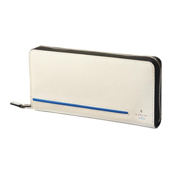 LANVIN en Bleuランバンオンブルー牛革 長財布ラウンドファスナー多収納 アイボリーご注文頂いた即日発送翌日お届け