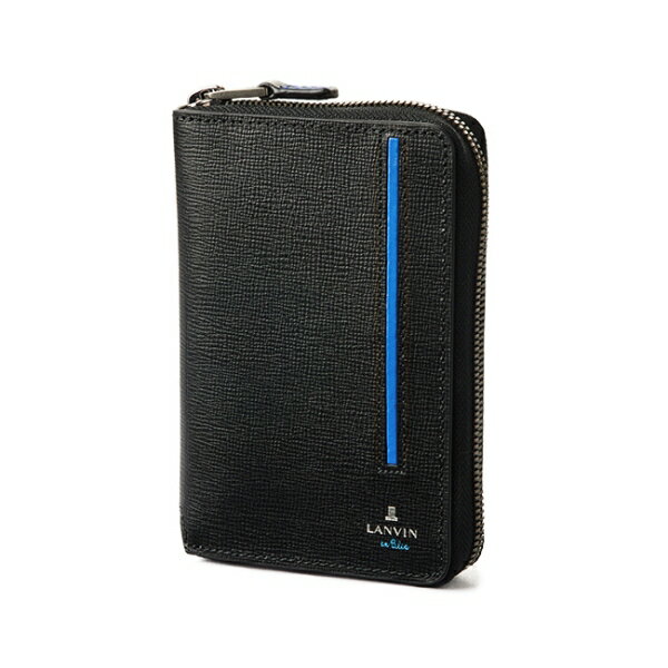 LANVIN en Bleuランバンオンブルー牛革 財布ラウンドファスナー多収納 ブラックご注文頂いた即日発送翌日お届け