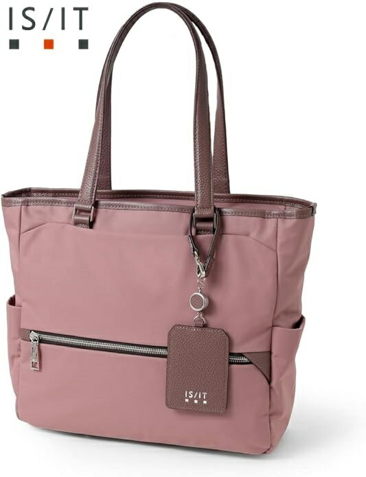 IS/IT ISIT イズイット定価2,7万ビジネストートバッグ多収納デザイン縦型 ピンクご注文頂いた即日発送翌日お届け