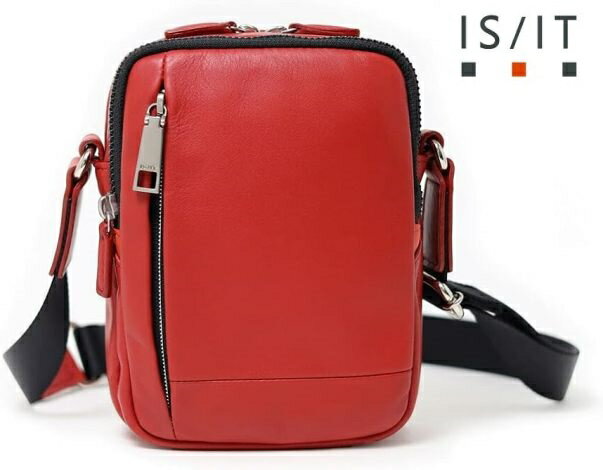 IS/IT ISIT イズイット定価2万ショルダーバッグコンパクトデザインレッドご注文頂いた即日発送翌日お届け
