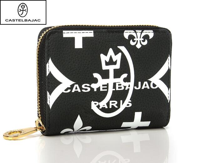 CASTELBAJACカステルバジャック牛革 2つ折り財布ラウンドファスナーブラックご注文頂いた即日発送翌日お届け