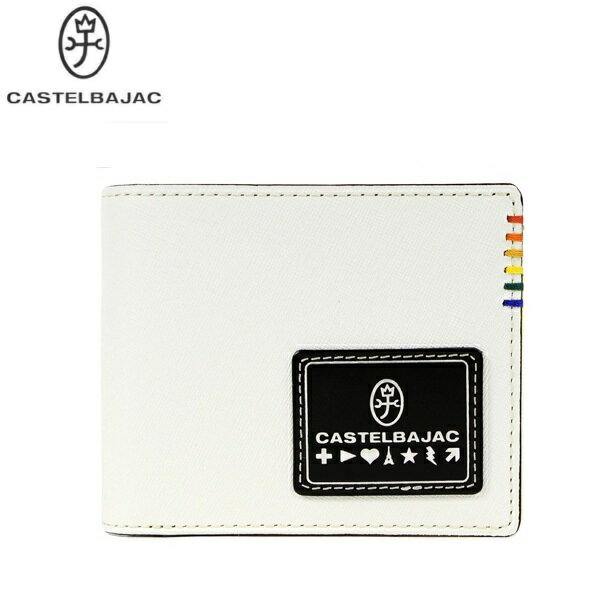 CASTELBAJACカステルバジャック牛革 2つ折り財布人気デザインホワイトご注文頂いた即日発送翌日お届け