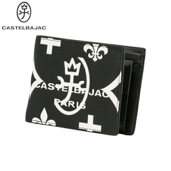 CASTELBAJACカステルバジャック牛革 2つ折り財布人気デザインブラックご注文頂いた即日発送翌日お届け