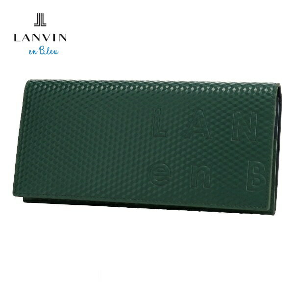 LANVIN en Bleuランバンオンブルー牛革 長財布多収納デザイングリーンご注文頂いた即日発送翌日お届け