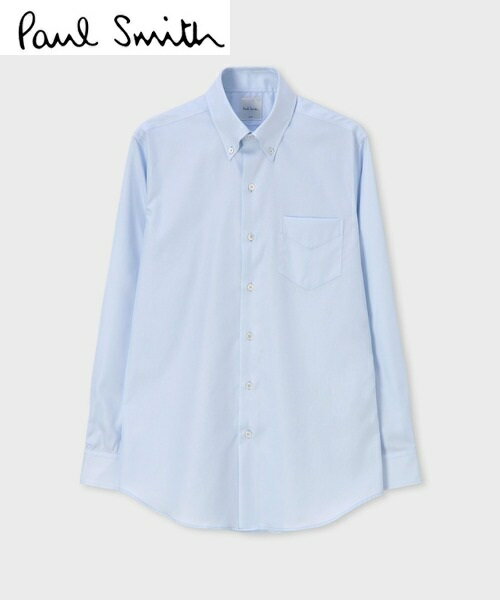 Paul smith ポールスミスヘリンボーンボタンダウンドレスシャツライトブルー Lサイズご注文頂いた即日発送翌日お届け