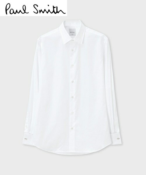 Paul smith ポールスミスダブルカフスドレスシャツホワイト Lサイズご注文頂いた即日発送翌日お届け
