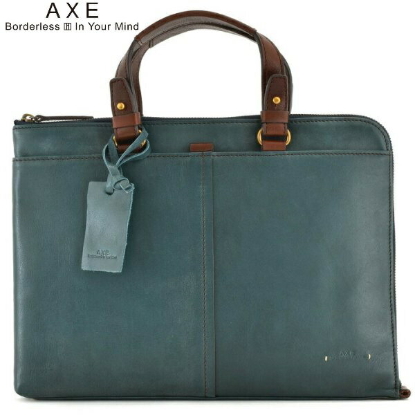 定価2,5万 AXE アックスビジネスバッグトートバッグ多収納デザインブルーご注文頂いた即日発送翌日お届け