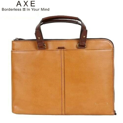 定価2,5万 AXE アックスビジネスバッグトートバッグ多収納デザインキャメルご注文頂いた即日発送翌日お届け