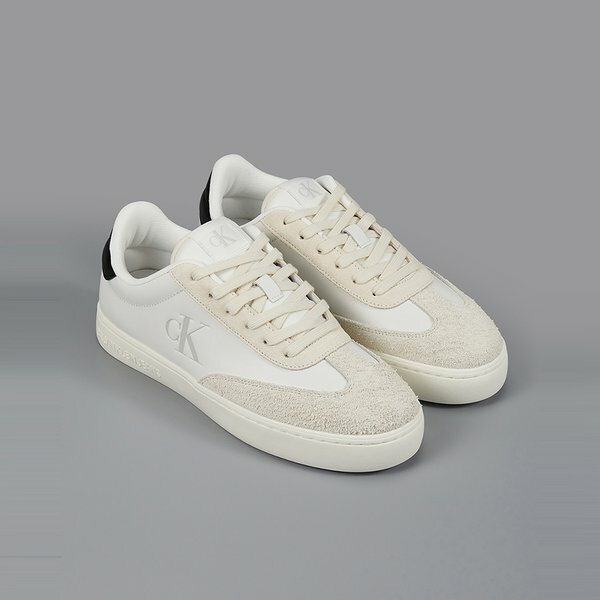 CALVIN KLEIN JEANSカルバンクラインジーンズ定価2,4万 レザー スニーカー26,5cm ホワイトご注文頂いた即日発送翌日お届け