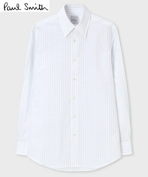 日本製 定価2,5万Paul smithポールスミスドレスシャツストライプ柄Lサイズご注文頂いた即日発送翌日お届け
