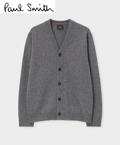 定価2,9万 Paul smithポールスミス上質カーディガンVネック仕様グレー Lサイズご注文頂いた即日発送翌日お届け