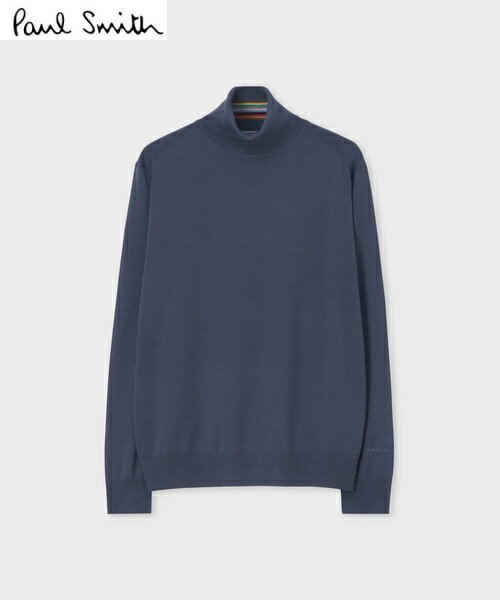 定価2,4万 Paul smithポールスミスタートルネックニットインディゴブルーLサイズご注文頂いた即日発送翌日お届け