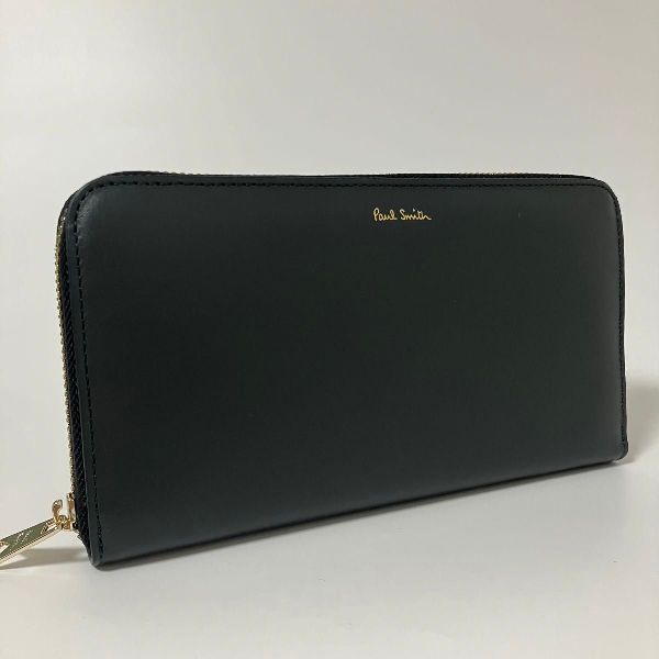伊製 定価5,5万ポールスミス Paul smith牛革 羊革 長財布小銭入れ カードケース多収納デザイン グリーンご注文頂いた即日発送翌日お届け