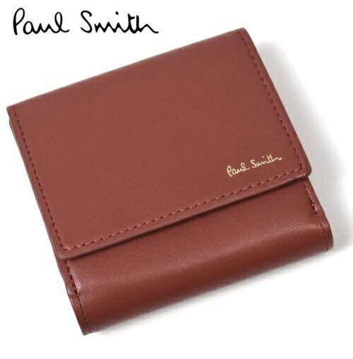 ポールスミス Paul smith羊革 2つ折り財布人気デザインレンガご注文頂いた即日発送翌日お届け