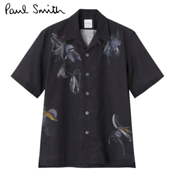 日本製 定価3,3万Paul smithポールスミス半袖 シャツフェイデッドリリープリントLサイズご注文頂いた即日発送翌日お届け