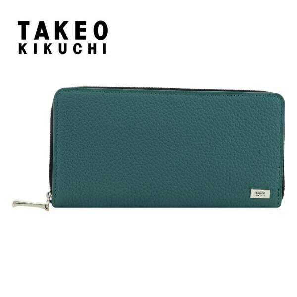 U, 吉 - TAKEO KIKUCHIタケオキクチ定価2,3万 牛革 長財布ラウンドファスナー仕様ブルーご注文頂いた即日発送翌日お届け