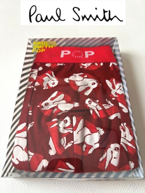 ポスト投函 ゆうパケット無料ポールスミス Paul smithトランクス ボクサーパンツレッド Lサイズ