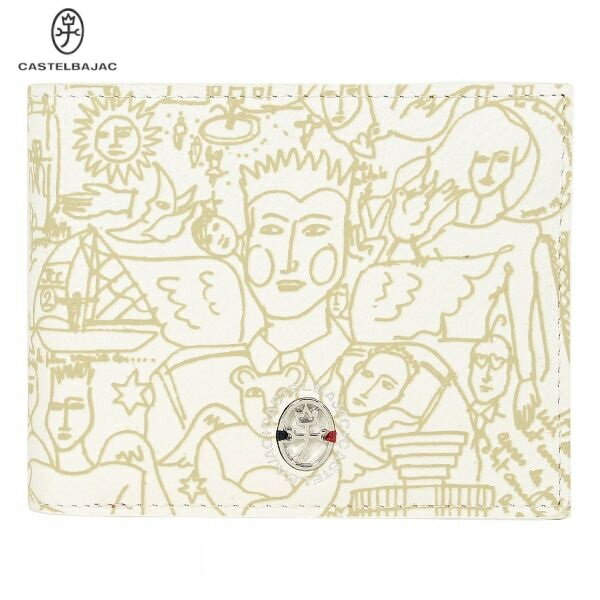 CASTELBAJACカステルバジャック牛革 2つ折り財布ホワイトご注文頂いた即日発送翌日お届け【あす楽対応】