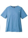 レディースニット・カットソー カット半袖クルーネッ Reebok 綿タッチ天竺(スピードドライ)バックロゴTシャツ ブルー 6L 3L 4L 5L ポリエステル 夏(4)