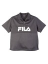 メンズカジュアルインナー カット半袖その他 FILA　切替ハーフジップ ブラック 3L 4L 5L ポリエステル 春夏