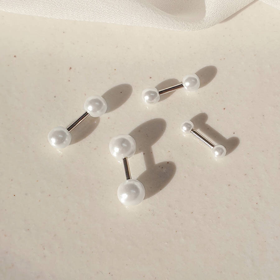 両真珠 ボディピアス キャッチ ピアッシング 軟骨ピアス 16G サージカル 女性 誕生日プレゼント 女友達 ギフト 金属アレルギー 対応