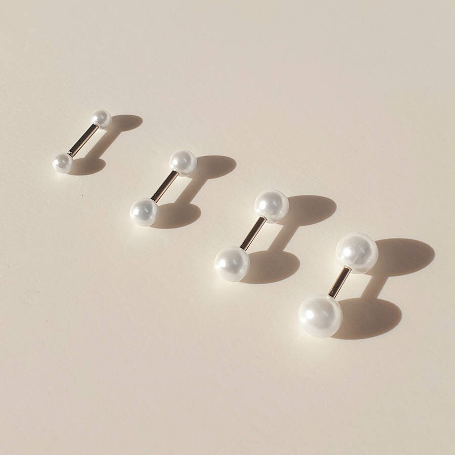 両真珠 ボディピアス キャッチ ピアッシング 軟骨ピアス 16G サージカル 女性 誕生日プレゼント 女友達 ギフト 金属アレルギー 対応