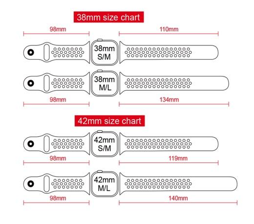 Apple Watch 穴 スポーツバンド(シアン＆ブラック)