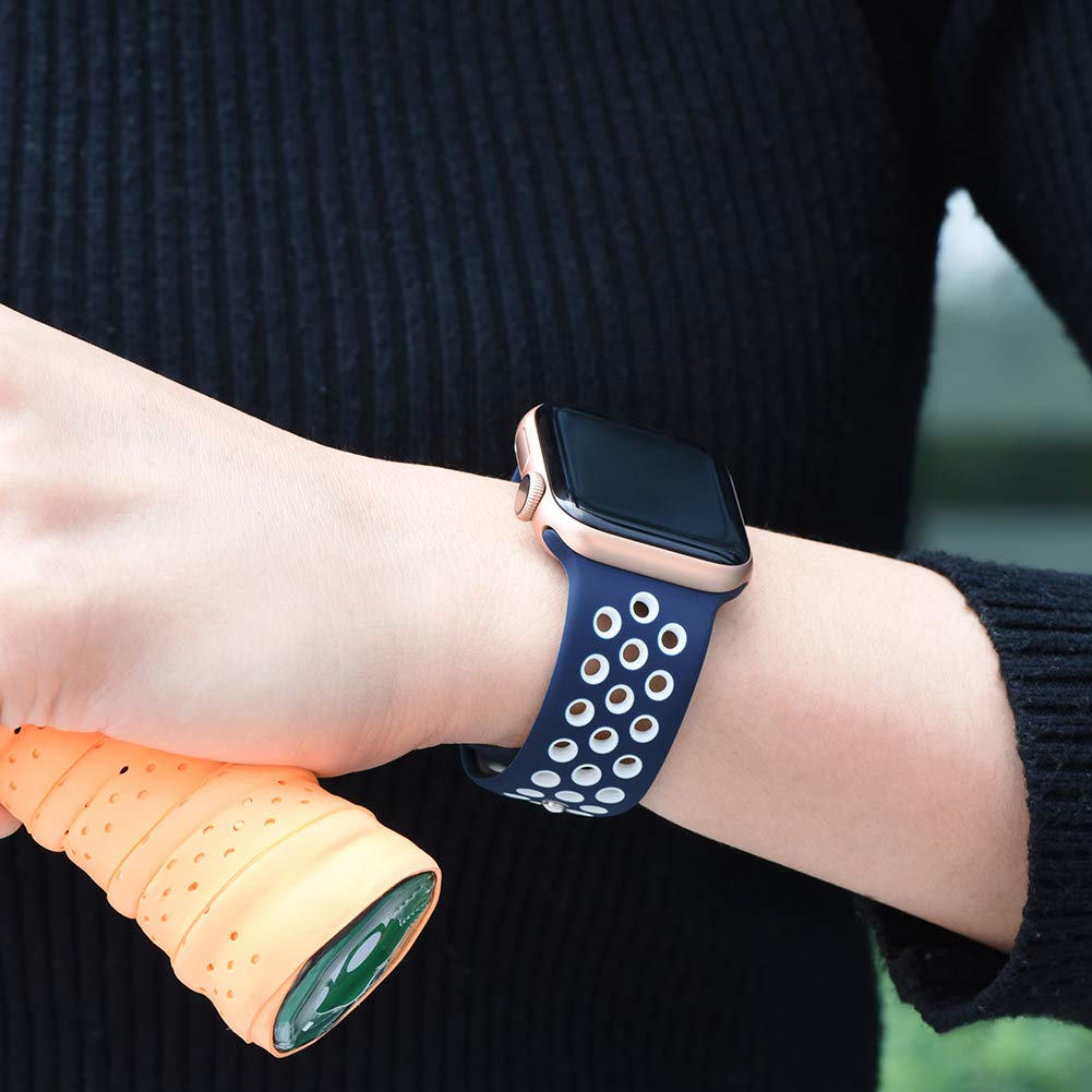 Apple Watch 穴 スポーツバンド(white light pink)