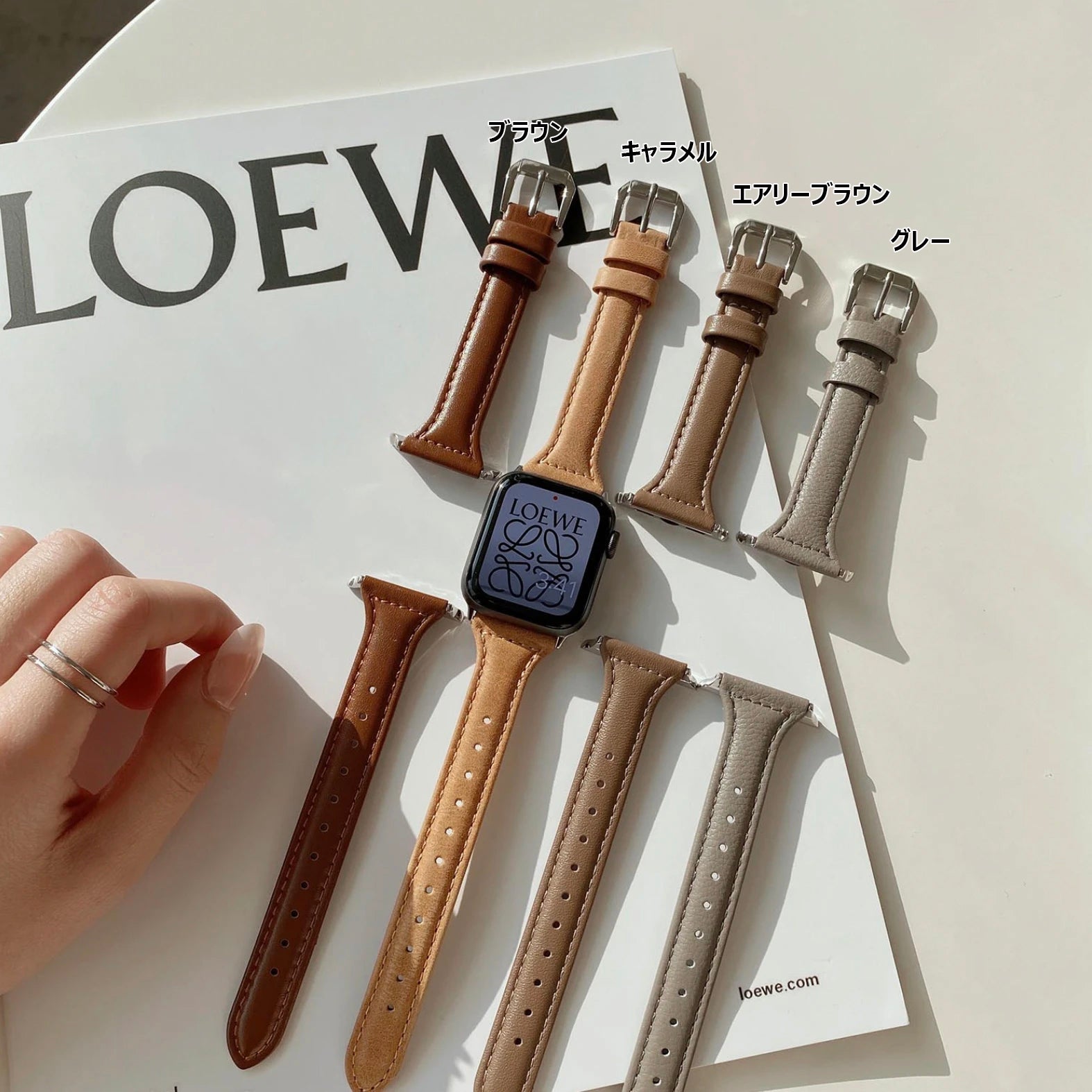 ★人気★ ベーシック モダン 本革 apple watch バンド