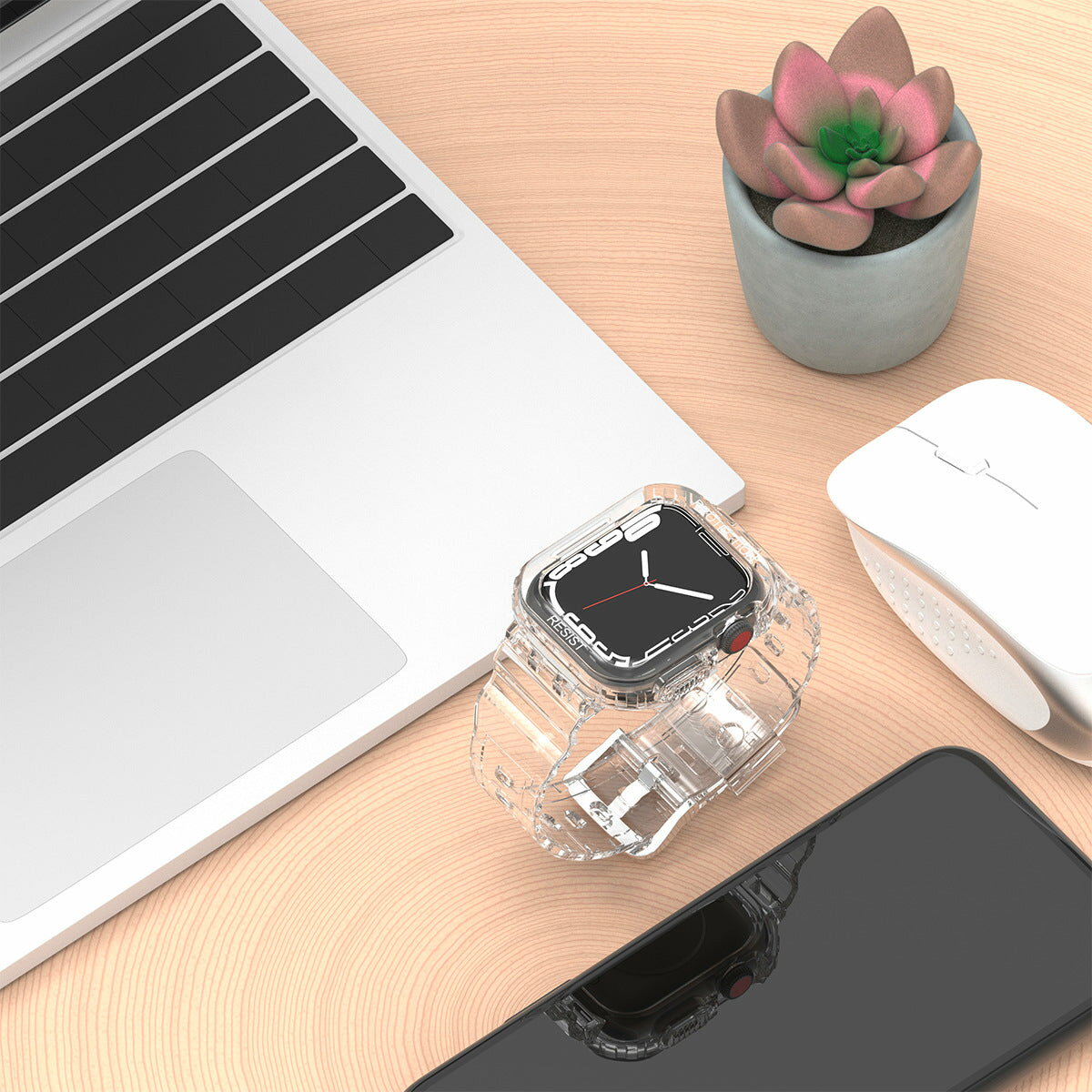 ★人気★ Applewatch7専用_クリアー バンド