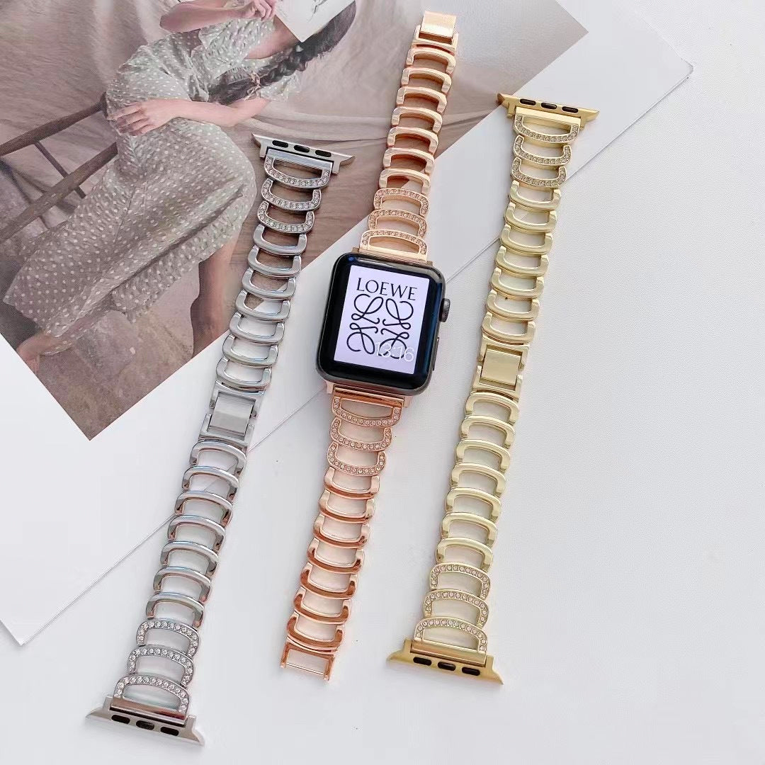 Ladies - 【4色】メタル キュービック Cチェーンバンド applewatch＃