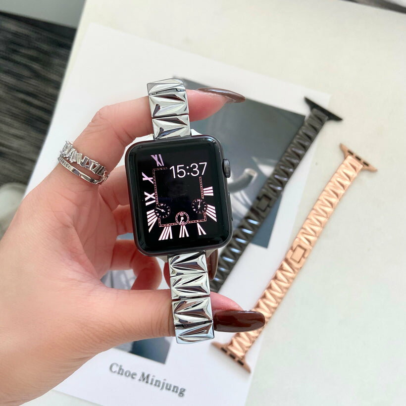 【バンド単品_4色】スリム 三角パターン applewatchバンド #