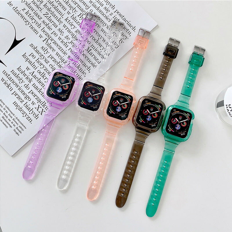 【5色】 スリム クリアー バンド Applewatch専用