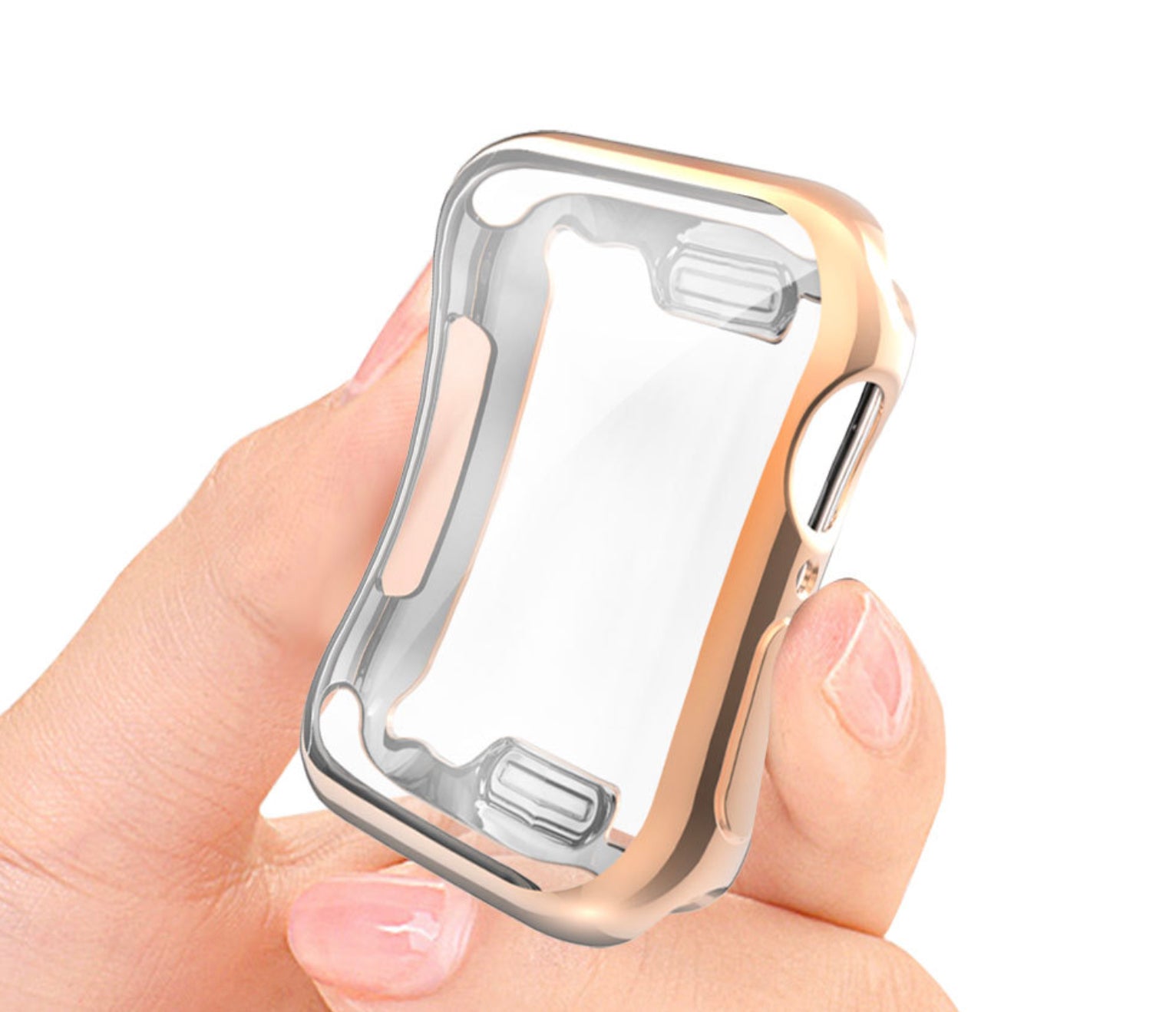 ★人気★【前面ガラスあり】TPU フルスクリーン 保護ケース(単品) Apple watch