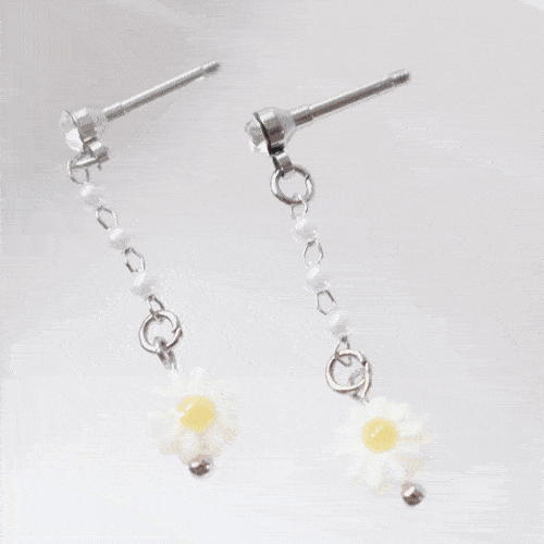 Rakuten - 螺鈿デイジードロップボディピアス キャッチ ボディピアス キャッチ ピアッシング 軟骨ピアス 16G 軟骨ピアス