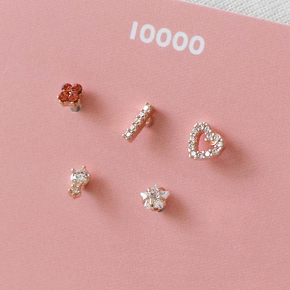 ミニ花キュービックボディピアス キャッチ ボディピアス キャッチ ピアッシング 軟...