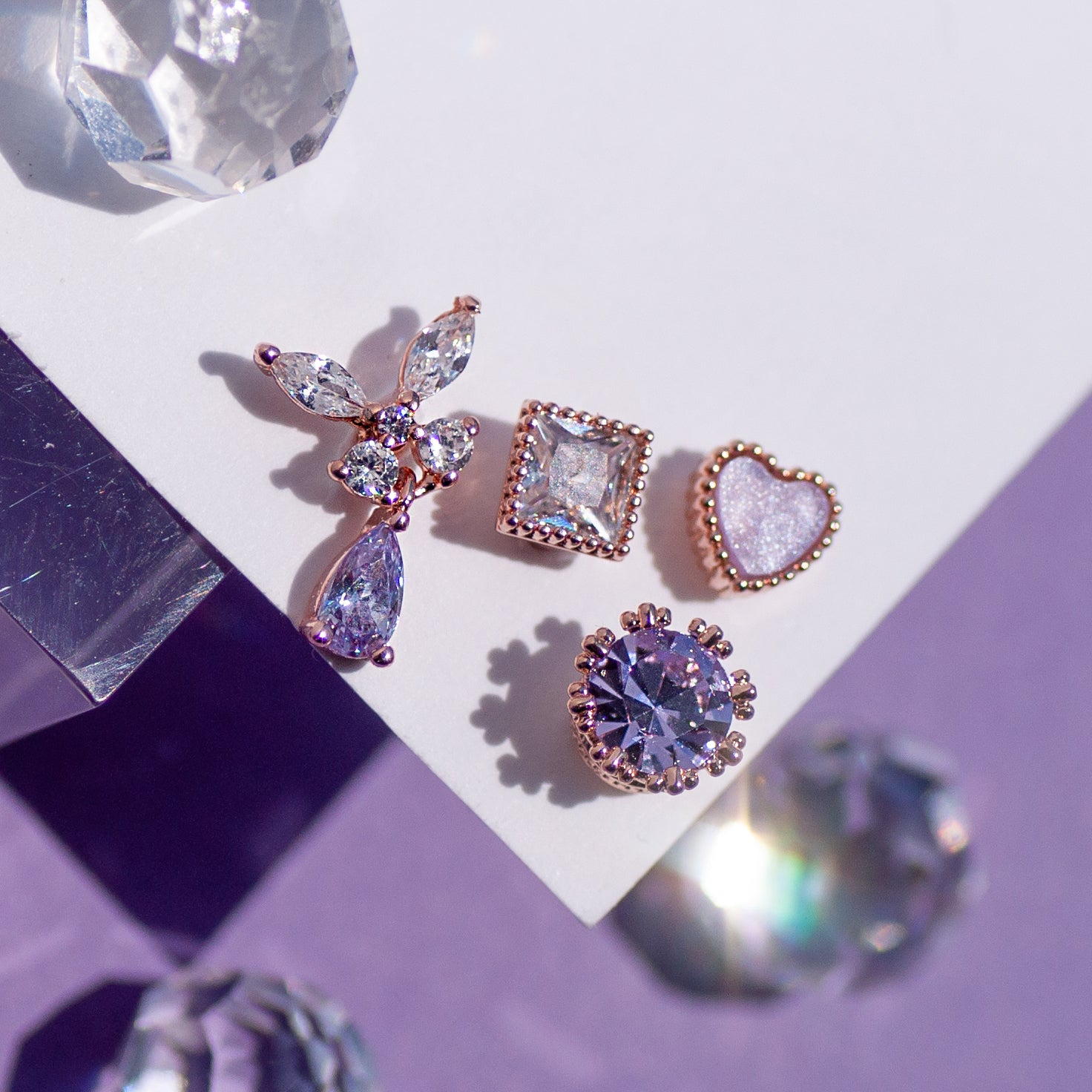 Violet Me ボディピアス キャッチ ボディピアス キャッチ ピアッシング 軟骨ピアス 16G 軟骨ピアス [4個セット]