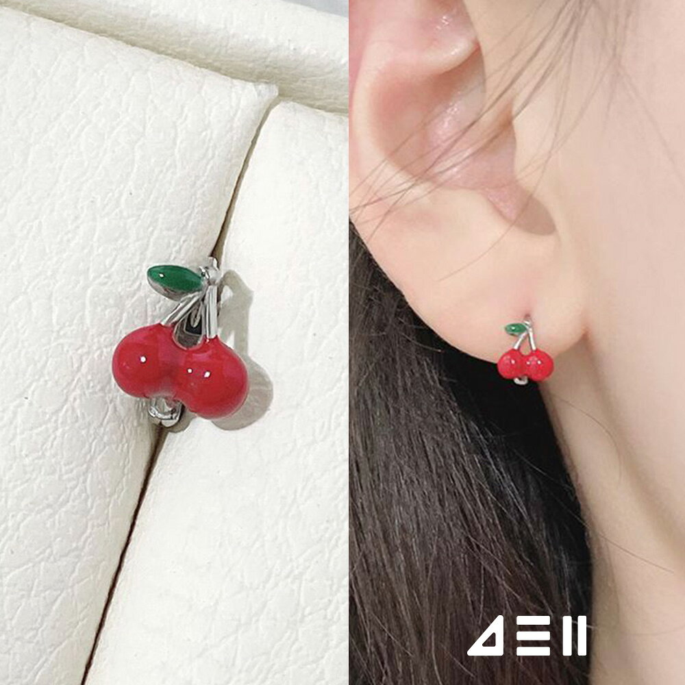Rakuten - [サージカル]チェリー ワンタッチ リングピアス