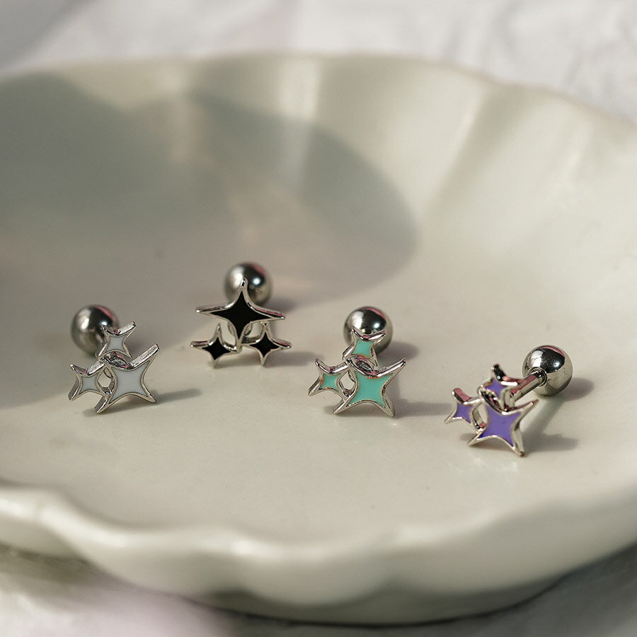 送料無料 エポック スパーク キラキラ ボディピアス キャッチ ピアッシング 軟骨ピアス 16G サージカル 女性 誕生日プレゼント 女友達 ギフト 金属アレルギー 対応