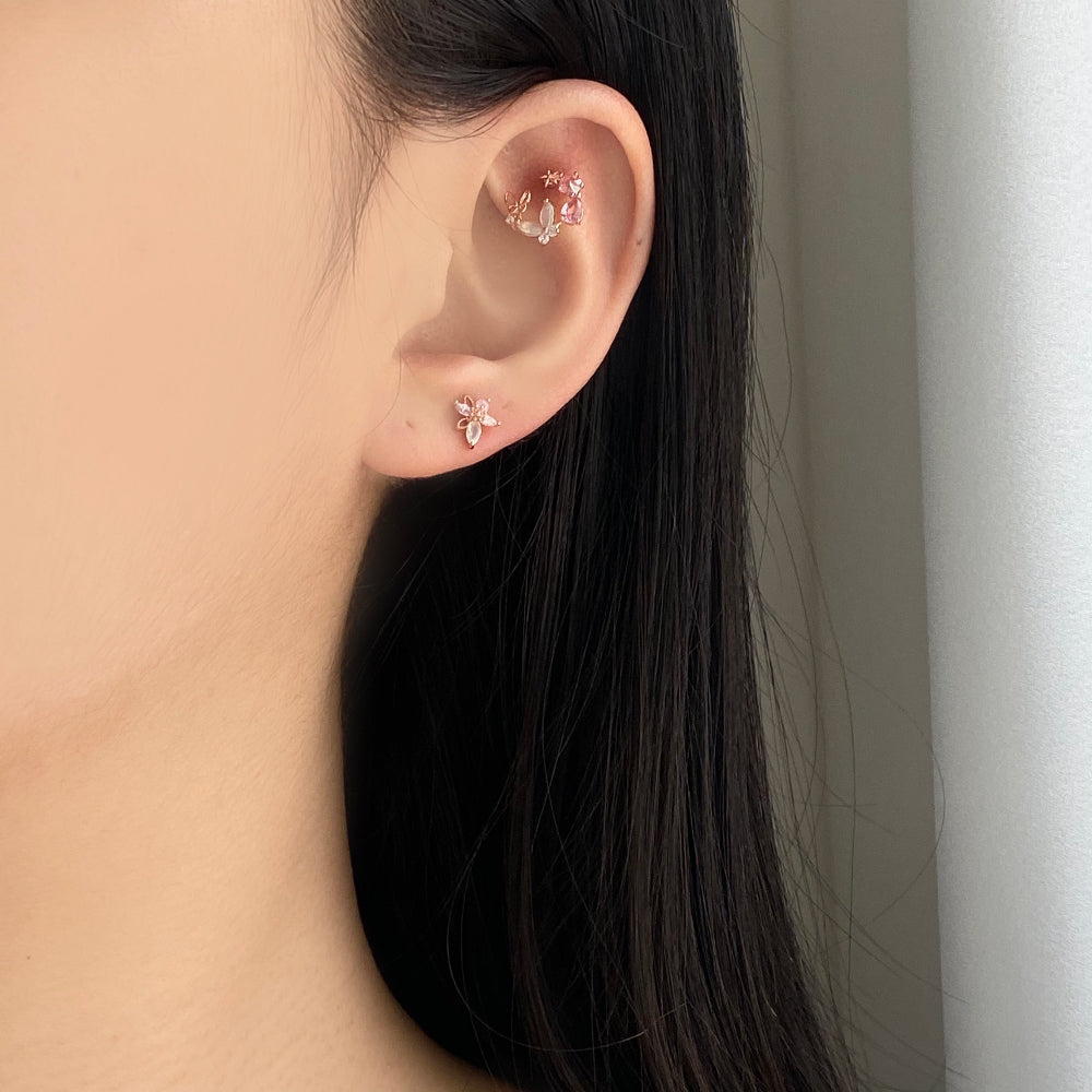 Rakuten - Moonlight Rosa (ピアス/ボディピアス キャッチ ボディピアス キャッチ ピアッシング 軟骨ピアス 16G 軟骨ピアス)