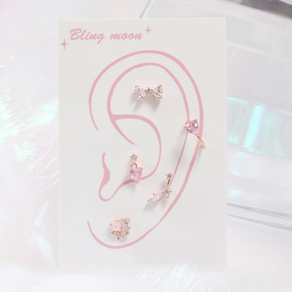 Rakuten - [Styling]Pure Pink ボディピアス キャッチ ボディピアス キャッチ ピアッシング 軟骨ピアス 16G 軟骨ピアス(5 set)