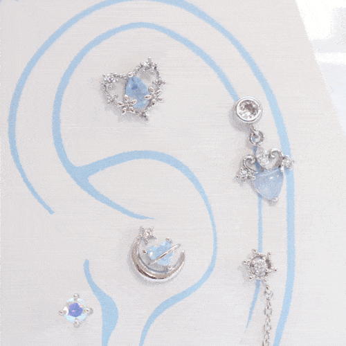 Rakuten - [Styling] Sky Frill ボディピアス キャッチ ボディピアス キャッチ ピアッシング 軟骨ピアス 16G 軟骨ピアス (5set)